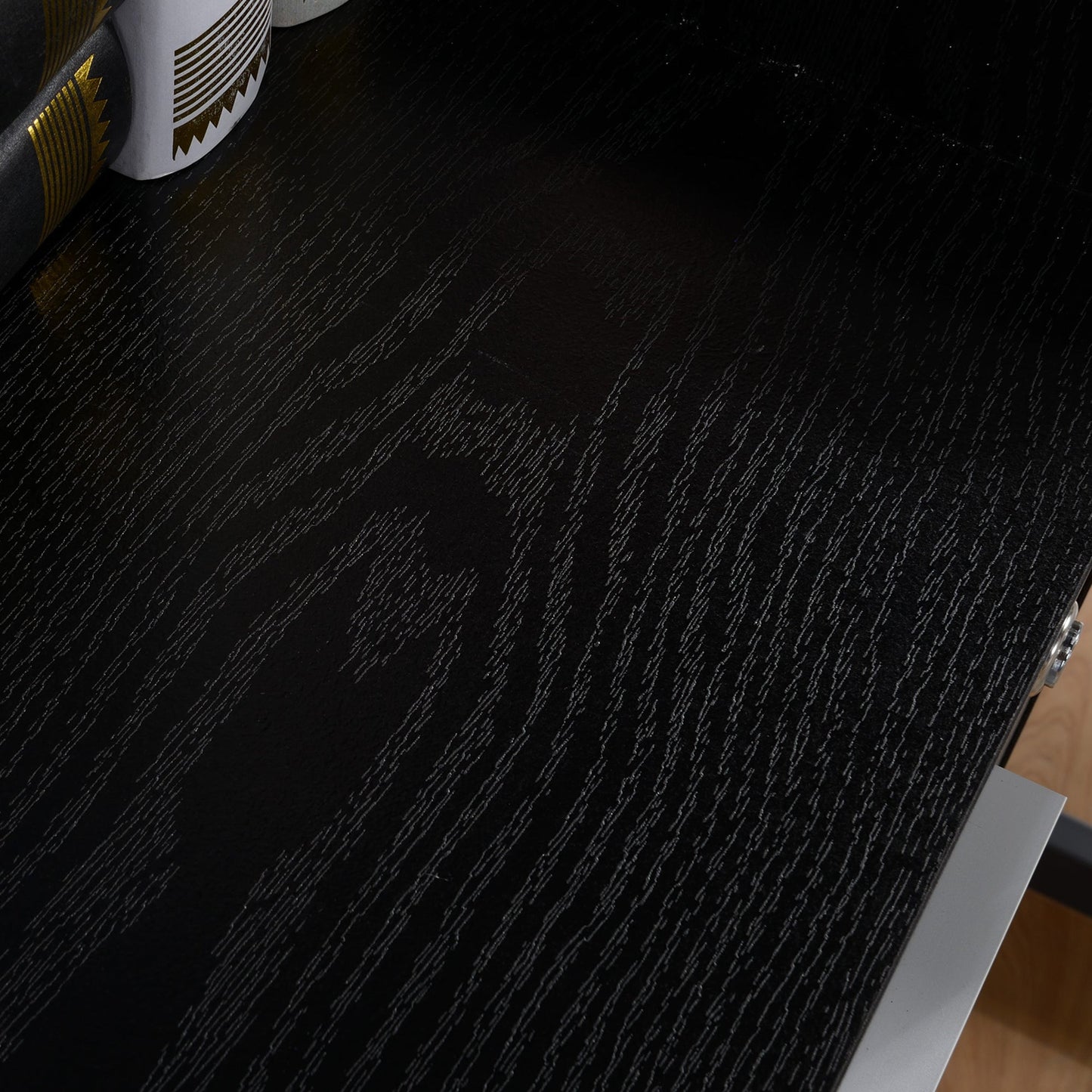 HOMCOM 3 Drawer Mobile Filing Cabinet Lockable Filing Cabinet, Black