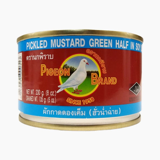 PIGEON BRAND Pickled Mustard Greens Half In Soy Sauce 230g