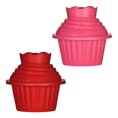 Hallie Red Giant Cupcake Silicone Mould Set