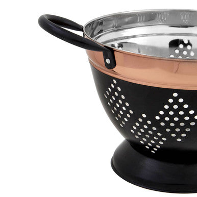 Prescott Medium Charcoal And Copper Colander