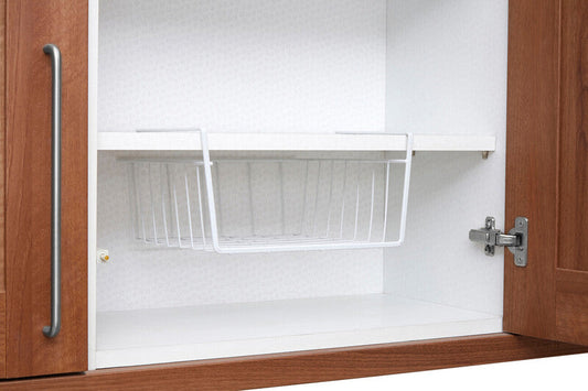 White Under Shelf Large Storage Basket