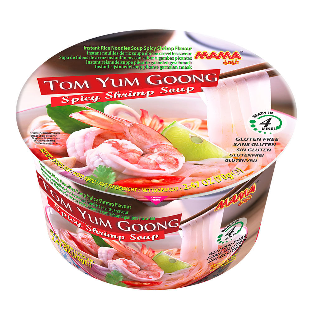 MAMA Instant Bowl Thai Shrimp Tom Yum Goong Rice Noodle 70g