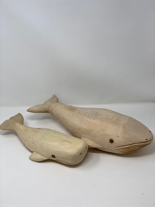 Whale - Hand Carved - L