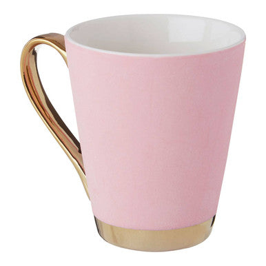 Frosted Deco Pink Monogram Mug, E
