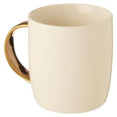 Diamond Deco White Monogram Mug, F