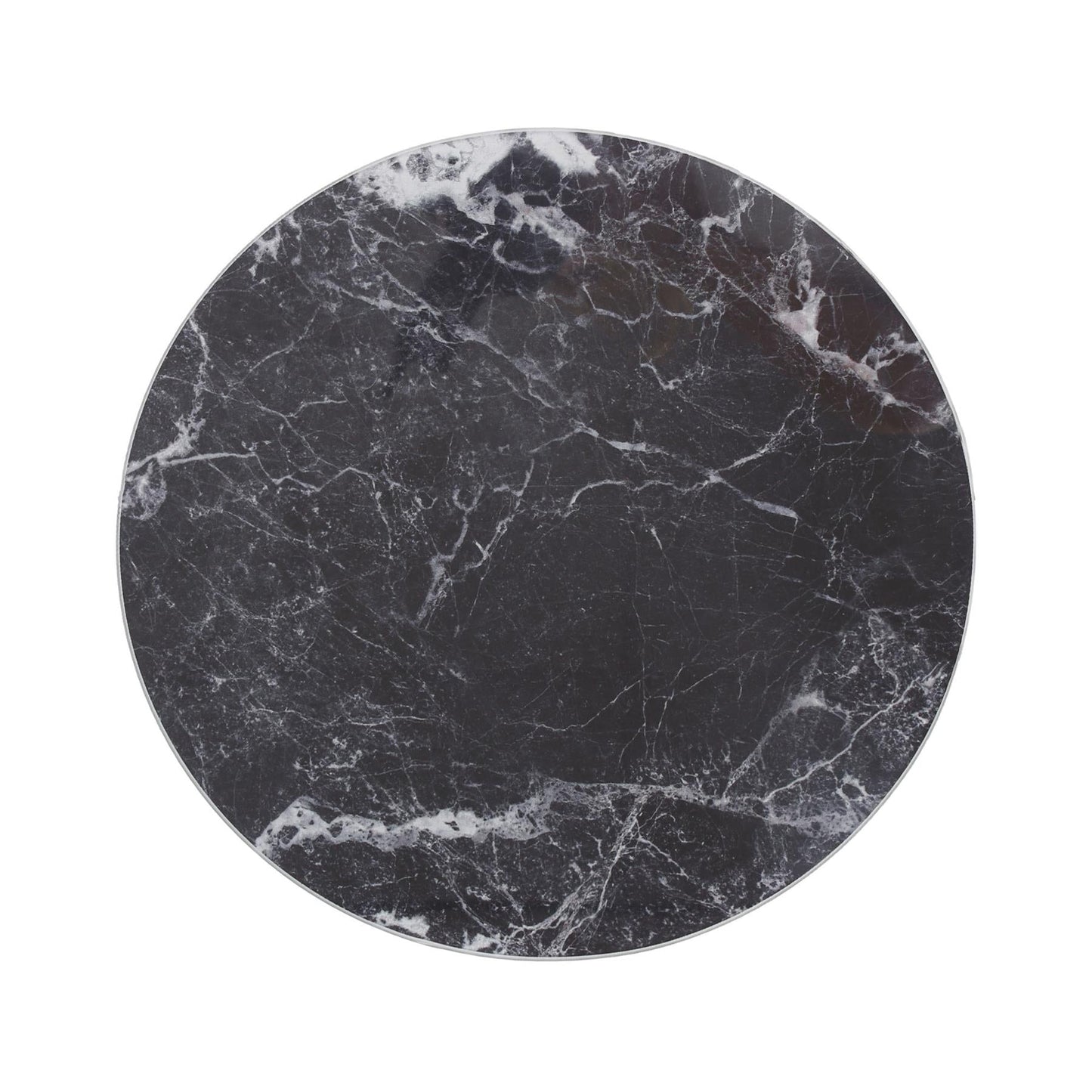 12pc Round Glass Placemats & Square Coasters Set - 30cm - Marble