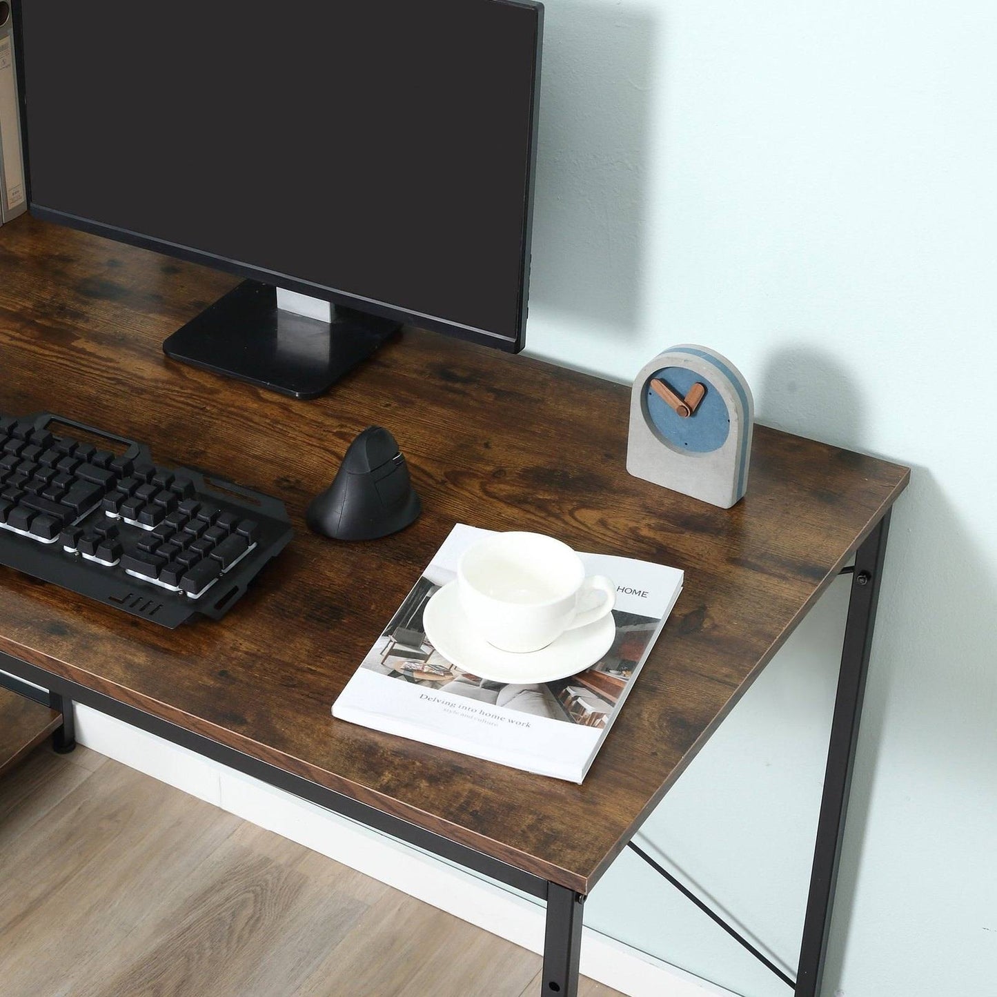 Industrial Computer Desk with Storage