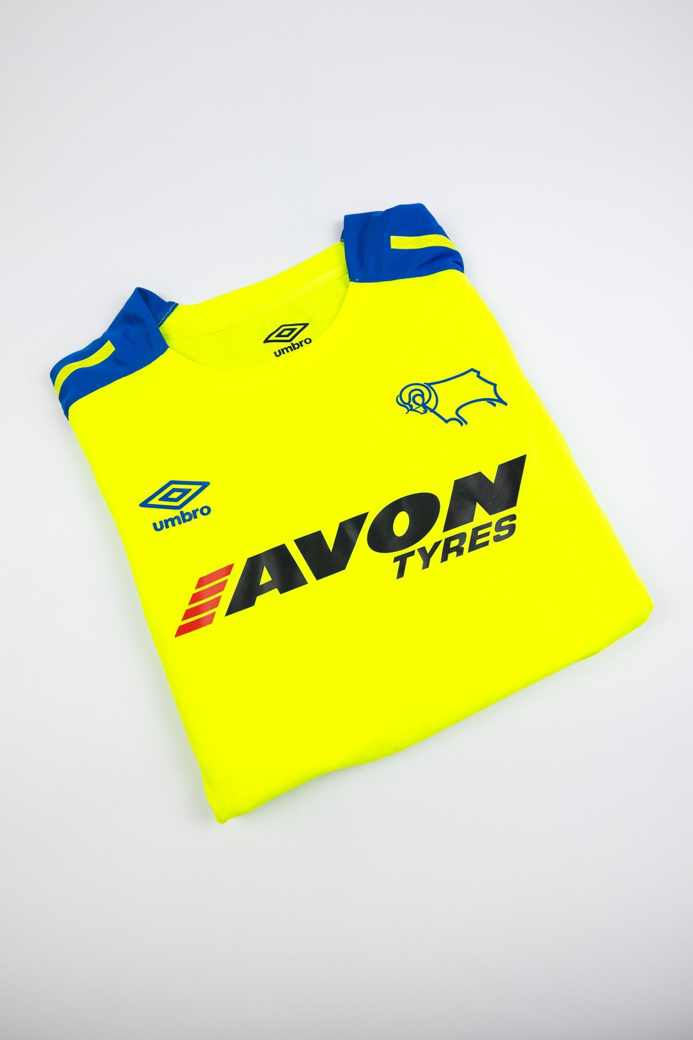 Derby County 2017-18 Football Shirt (Large) HiViz