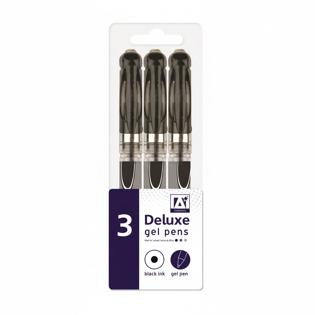 Deluxe gel pens 3 pack