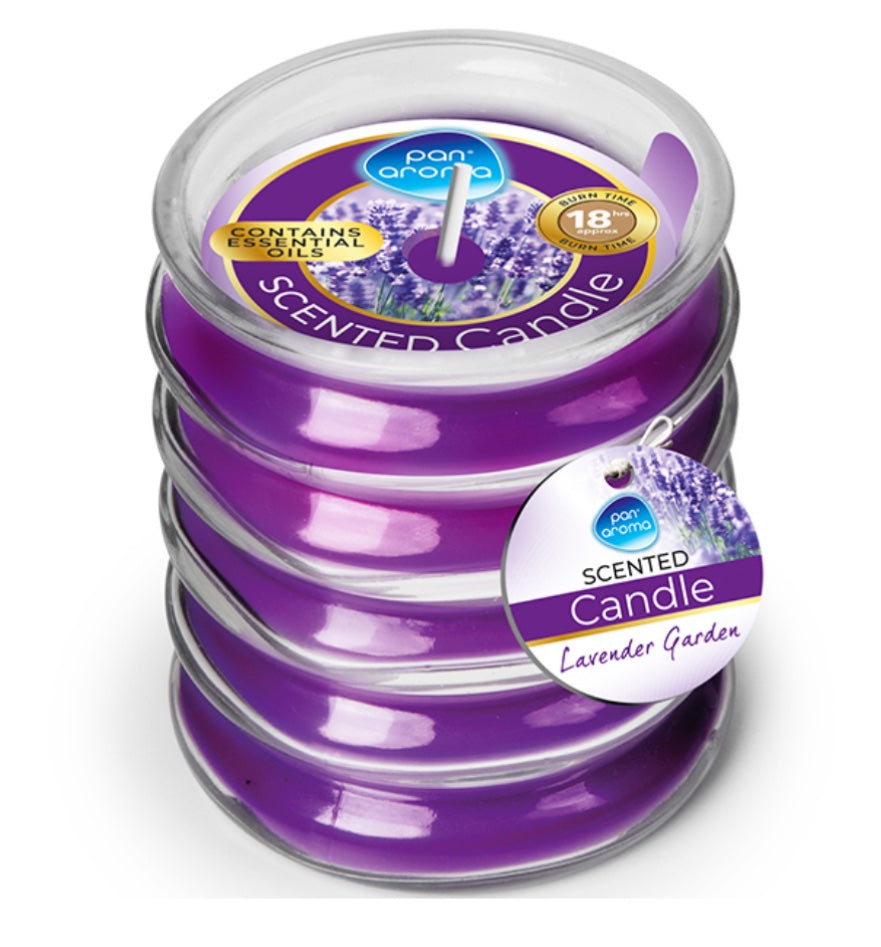 Ribbed candle - purple lavender