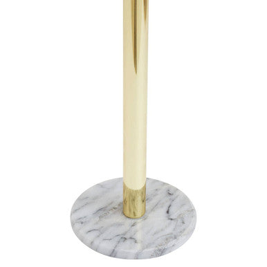Linnea Gold and White Marble Toilet Roll Holder