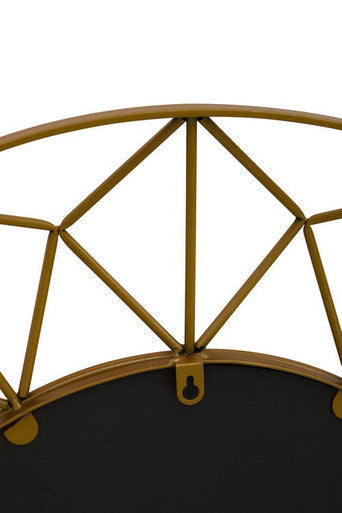 Matera 3D Round Gold Wall Mirror