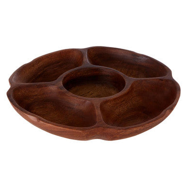 Kora Acacia Five Section Round Serving Dish
