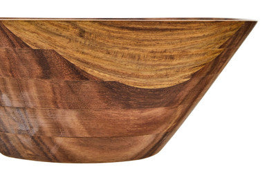 Rosi Large Round Sheesham Wood Tapered Salad Bowl