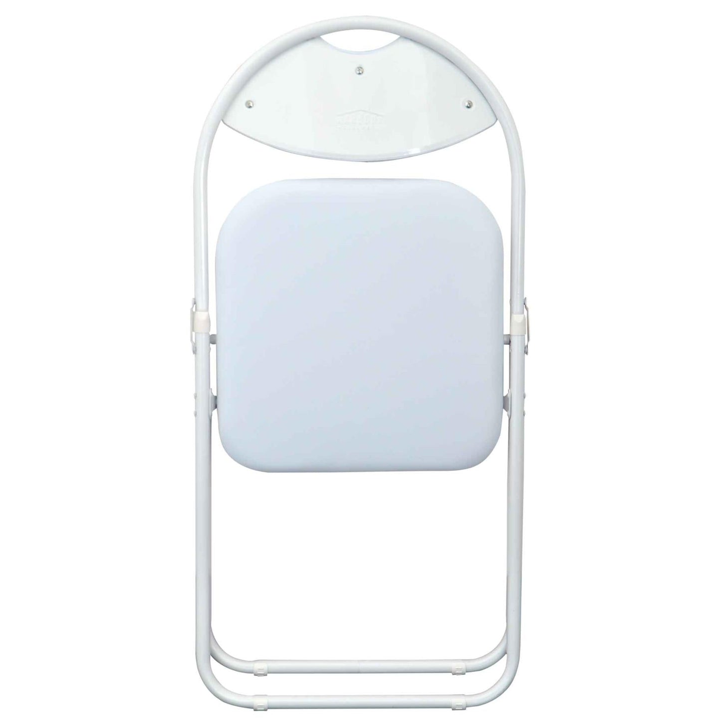 White Curved White Framed Padded Folding Chair - Pack of Six