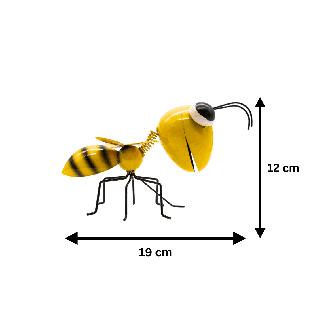 Hanging Garden Metal Bee Ornament Wall Clinger