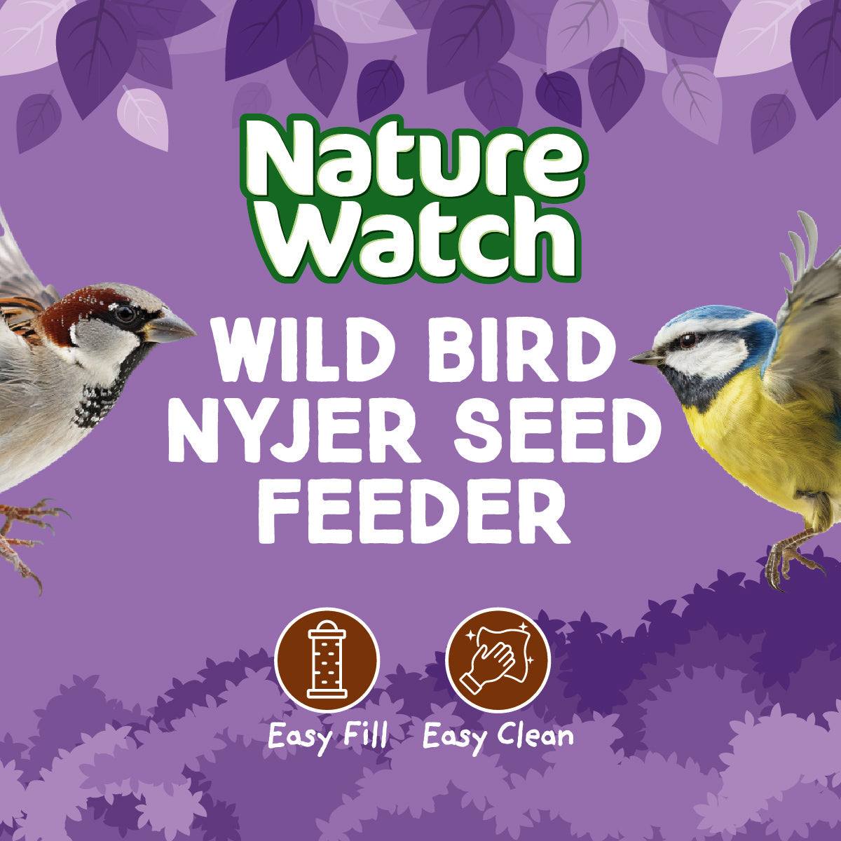 Wild Bird Nyjer Seed Feeder Metal By Nature Watch