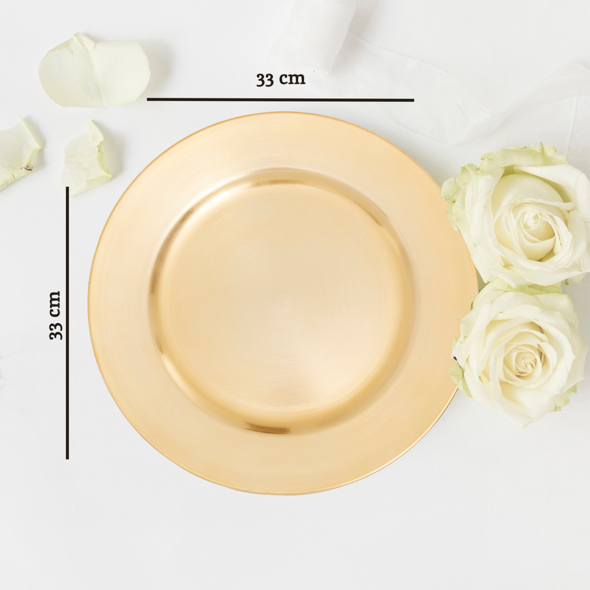 Dia Flat Gold Charger Plate