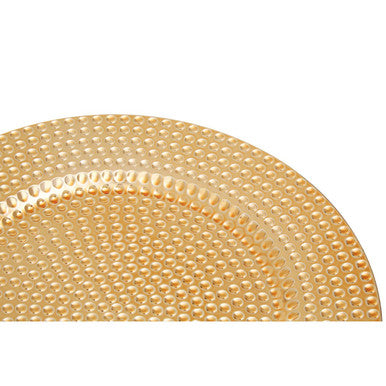 Dia Gold Finish Hammered Effect Charger Plate