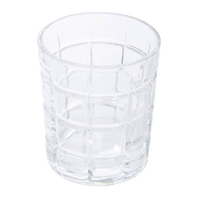Auclair Set Of Four Check Glass Tumblers