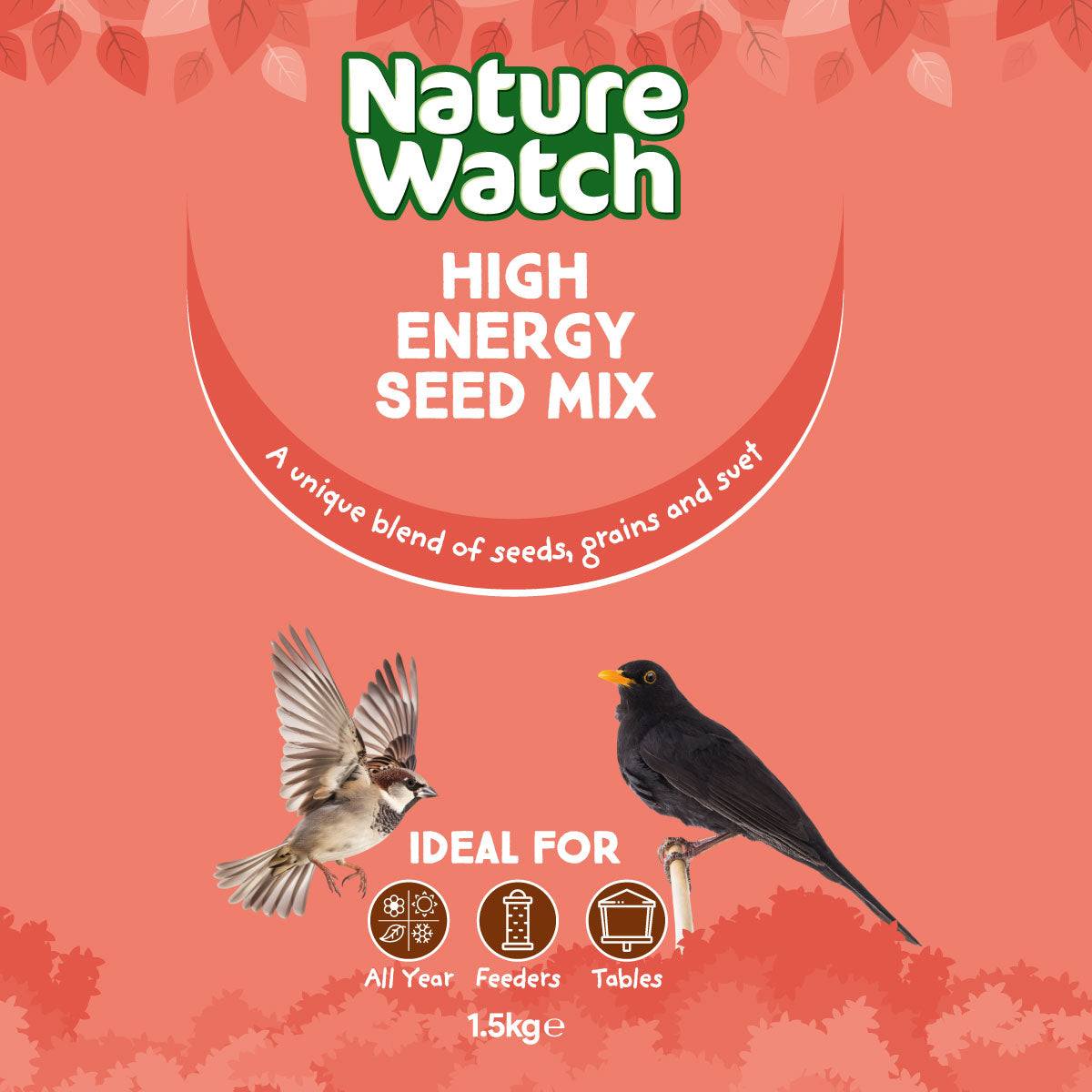 High Energy Wild Bird Seed Mix By Nature Watch - 1.5kg