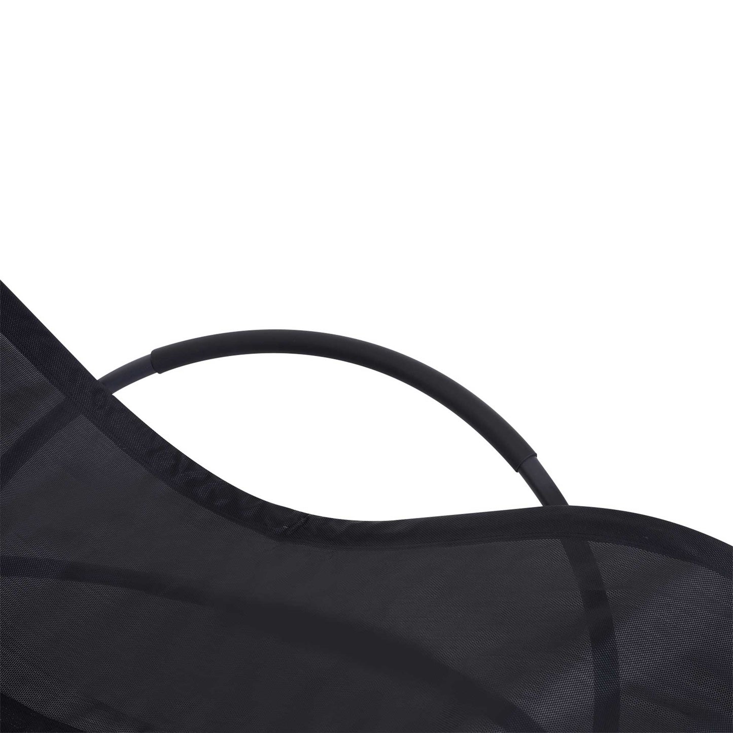 Orbital Sun Lounger Rocking Chair Outdoor Zero Gravity Folding w/ Pillow Black