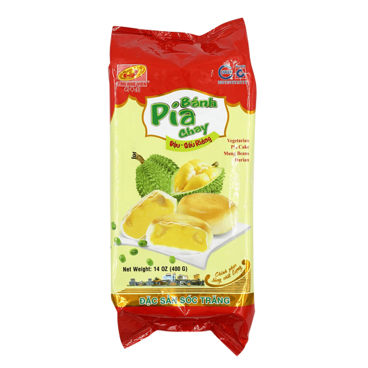 TAN HUE VIEN Pia Cake Durian & Mung Bean 400g