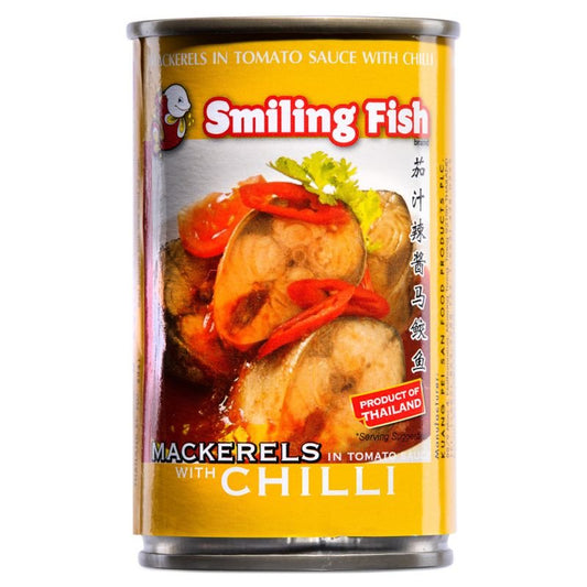 SMILING FISH Mackerels In Tomato Sauce With Chilli 155g
