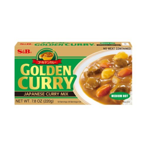 S&B Golden Curry Sauce Mix Med-Hot 220g