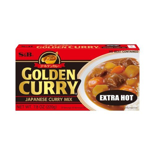 S&B Golden Curry Sauce Mix Extra Hot 220g