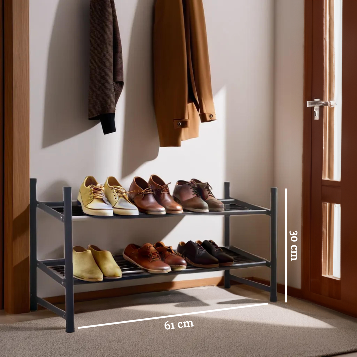 Tavia Two Tier Shoe Rack