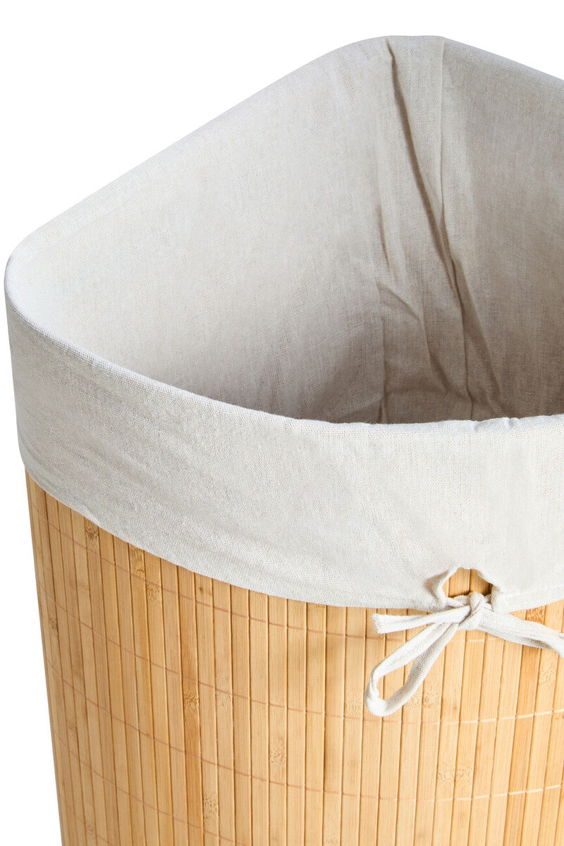 Kankyo Natural Bamboo Corner Laundry Hamper