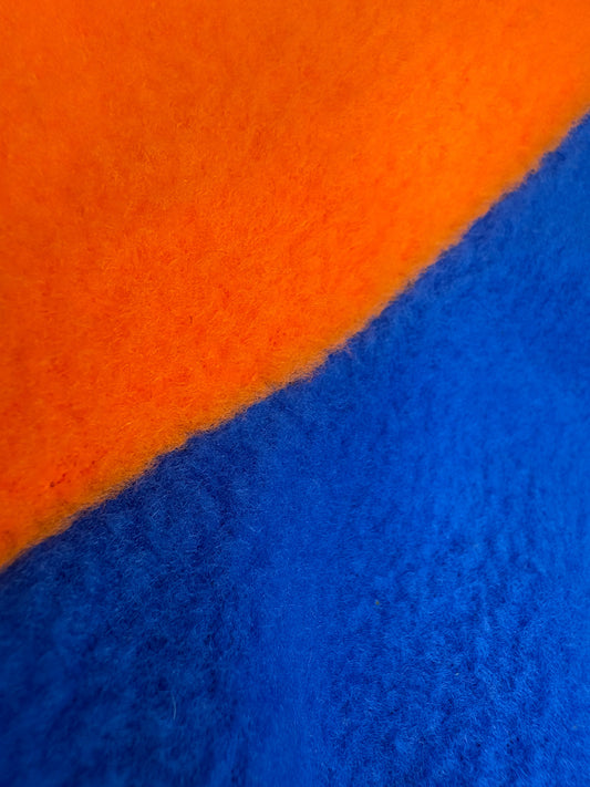 Fleece Vest - Blue & Orange