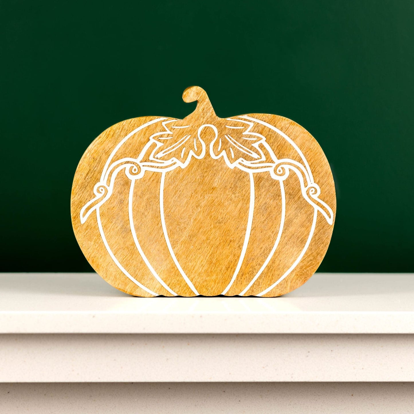 Autumn Wooden Pumpkin Ornament