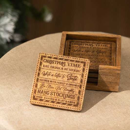 Set of 4 Christmas Time Coasters