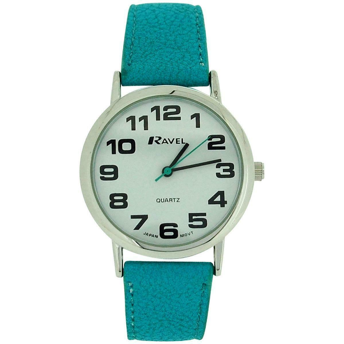 Ravel Women's Classic Turquoise Leather Strap Watch R0105.13.16LA