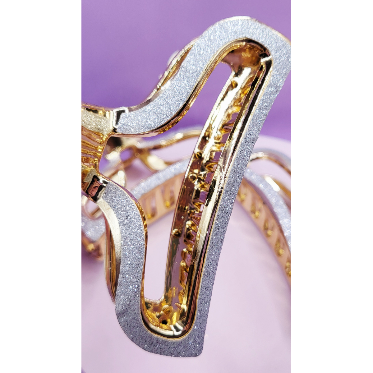 Glitter Silver Hair Clamps Pack of 12