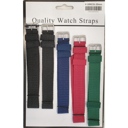 Nylon fabric watch strap 5pk V18N.20C