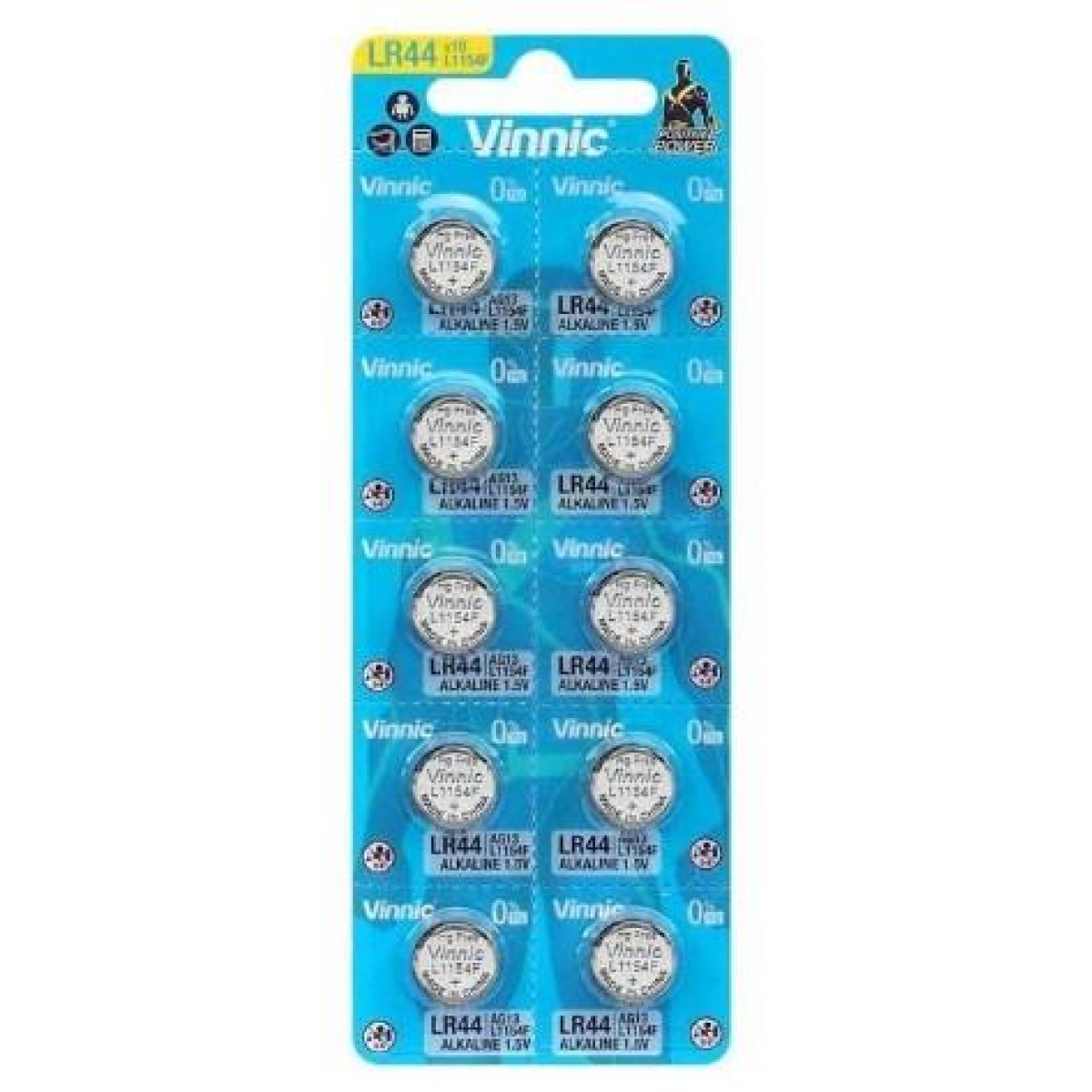 Vinnic L1154F AG13 LR44 Watch Battery Card of 10