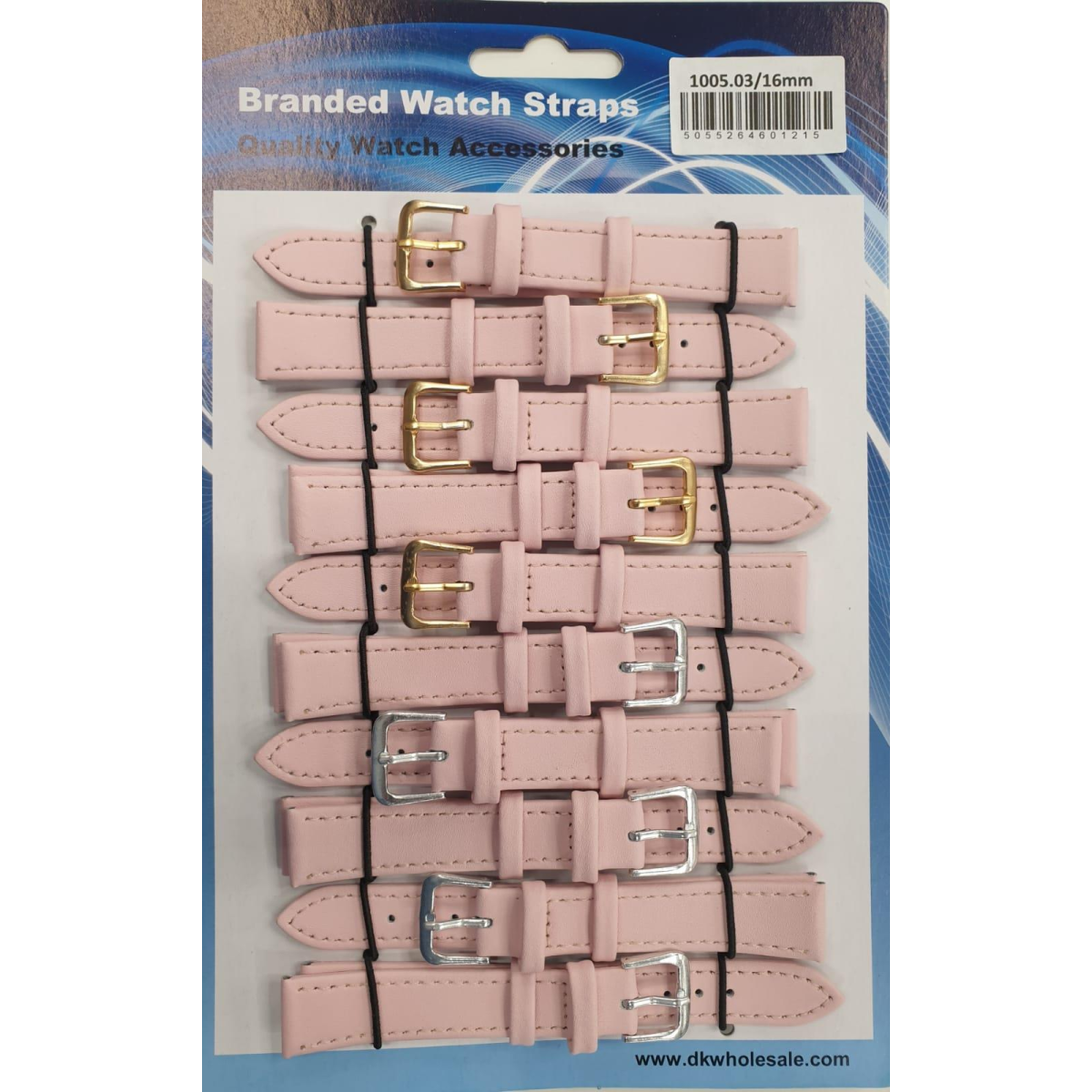 Leather Pink Watch Straps Pk10 size 16mm 1005.03