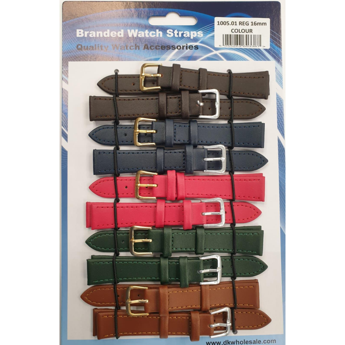 Leather Coloured Watch Straps Pk10 size 20mm 1005.01