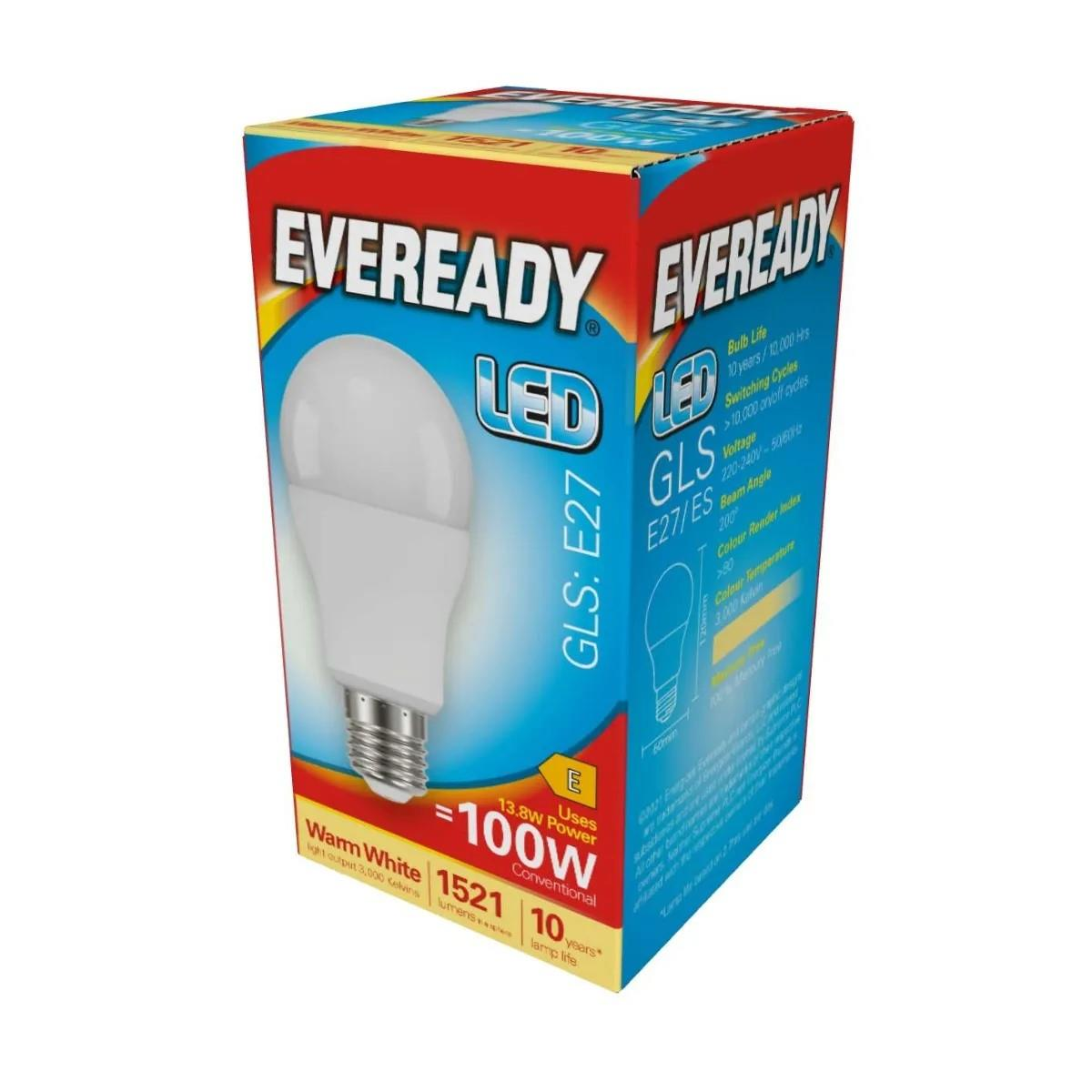 Eveready GLS ES 100w LED Bulb Pk of 5