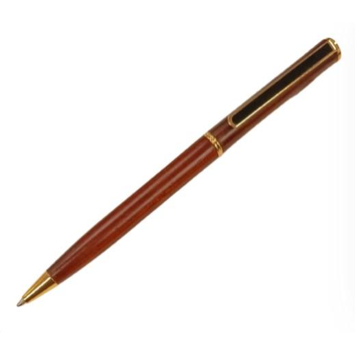 Imperial Wood Dark Brown Gold Trim Stylist Pen IMP316R