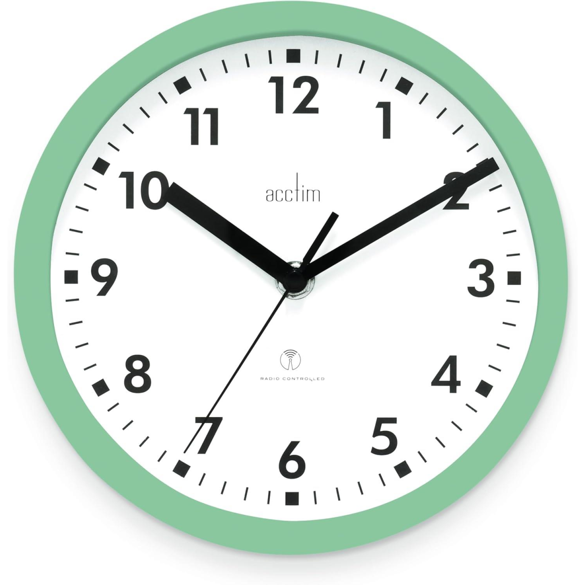 Acctim Nardo 20cm Radio Controlled Green Wall Clock 74665
