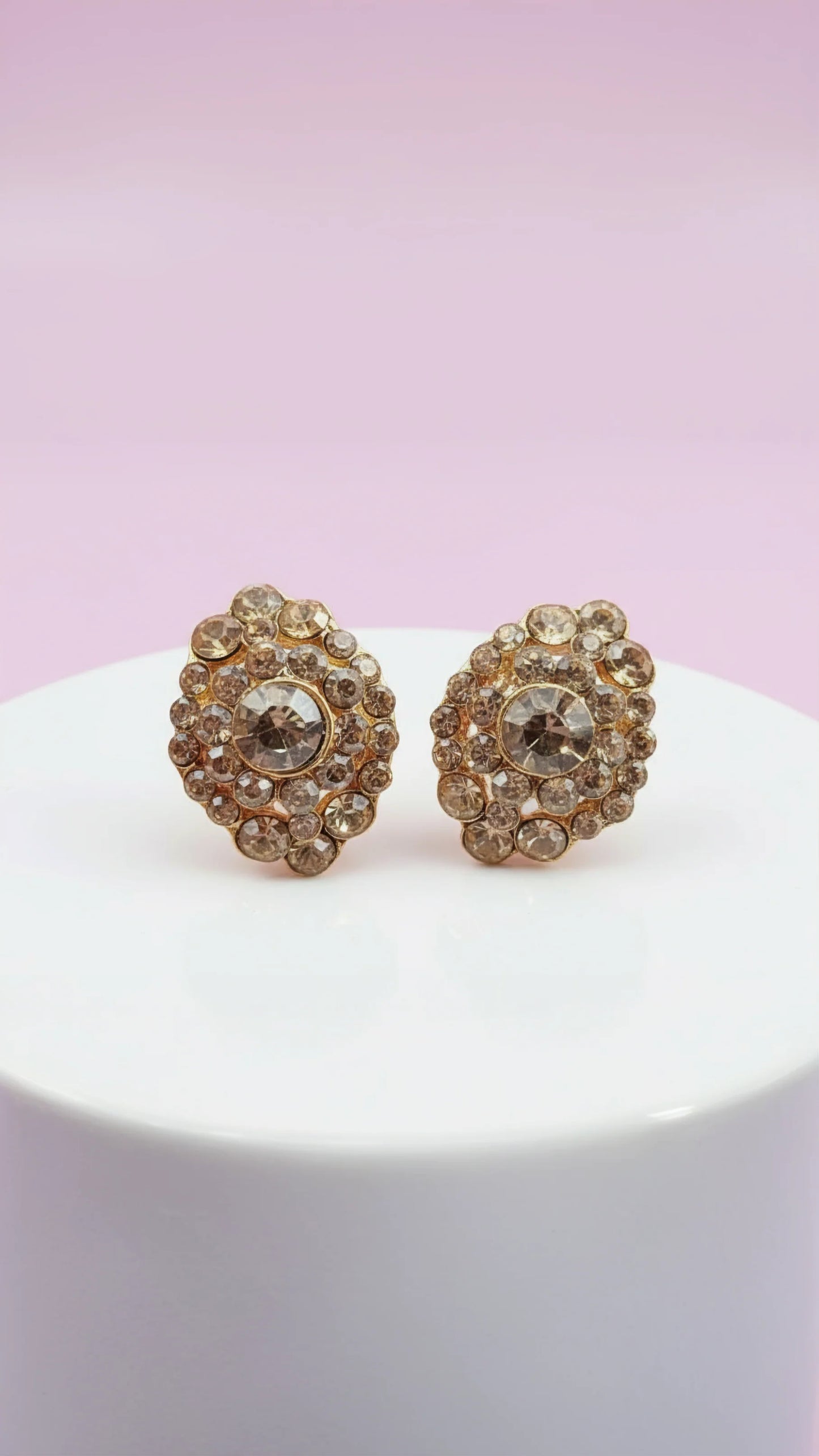 Crystal Cluster Stud Earrings