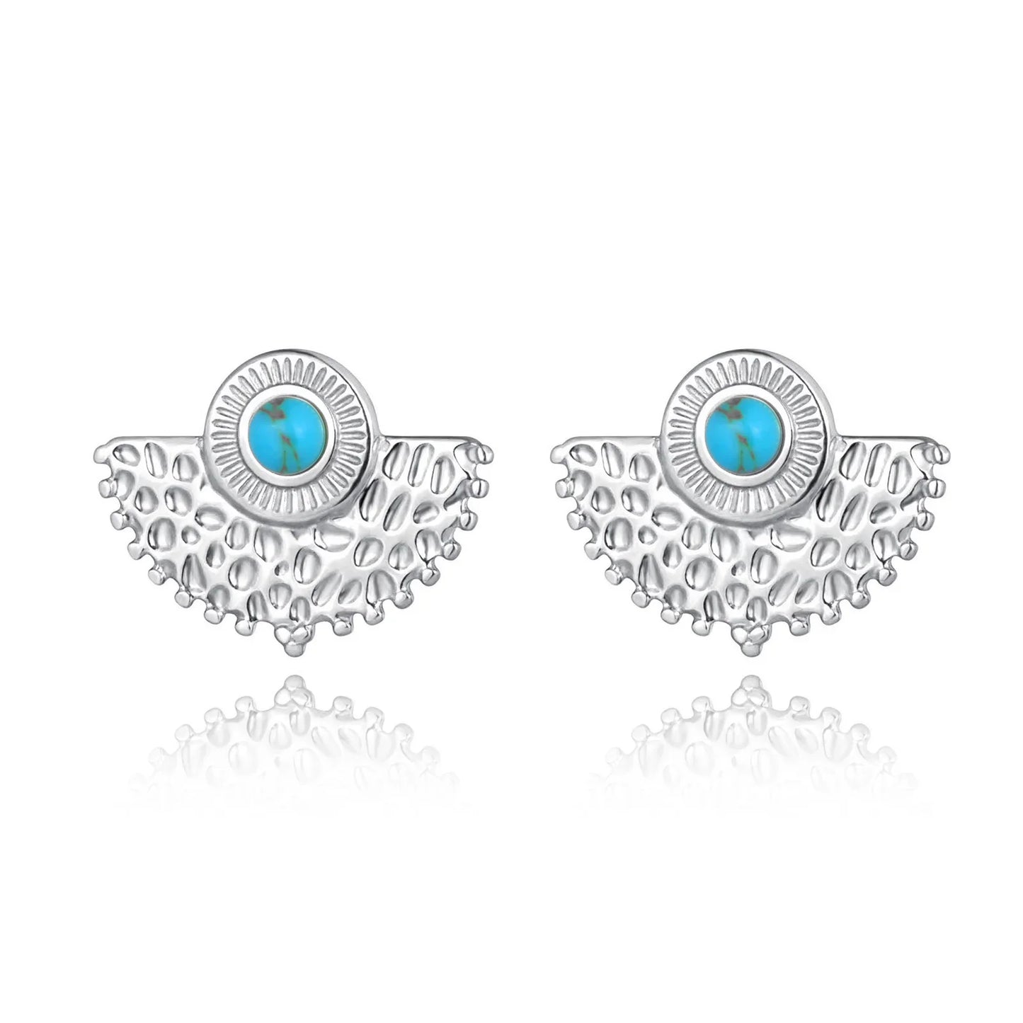 Santorini Turquoise Fan Earrings
