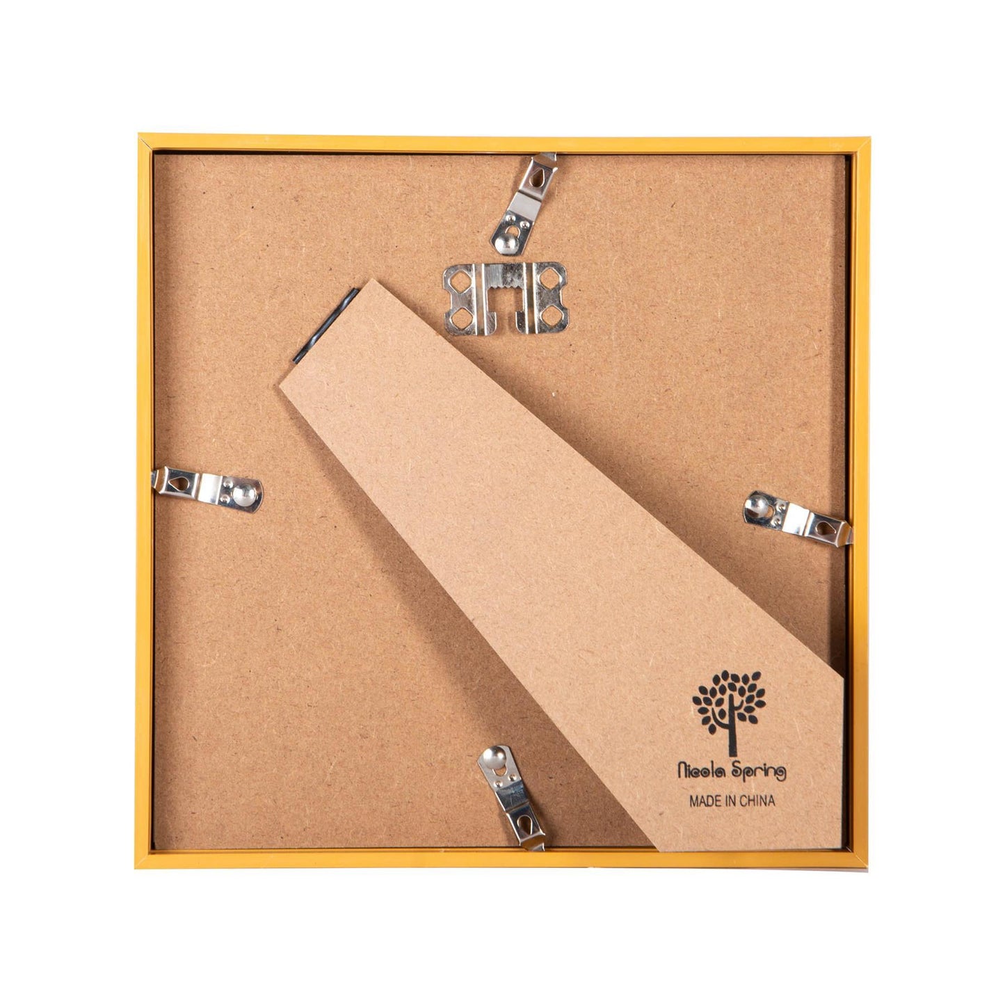 8" x 8" Light Wood 3D Deep Box Photo Frame - with 4" x 4" Mount