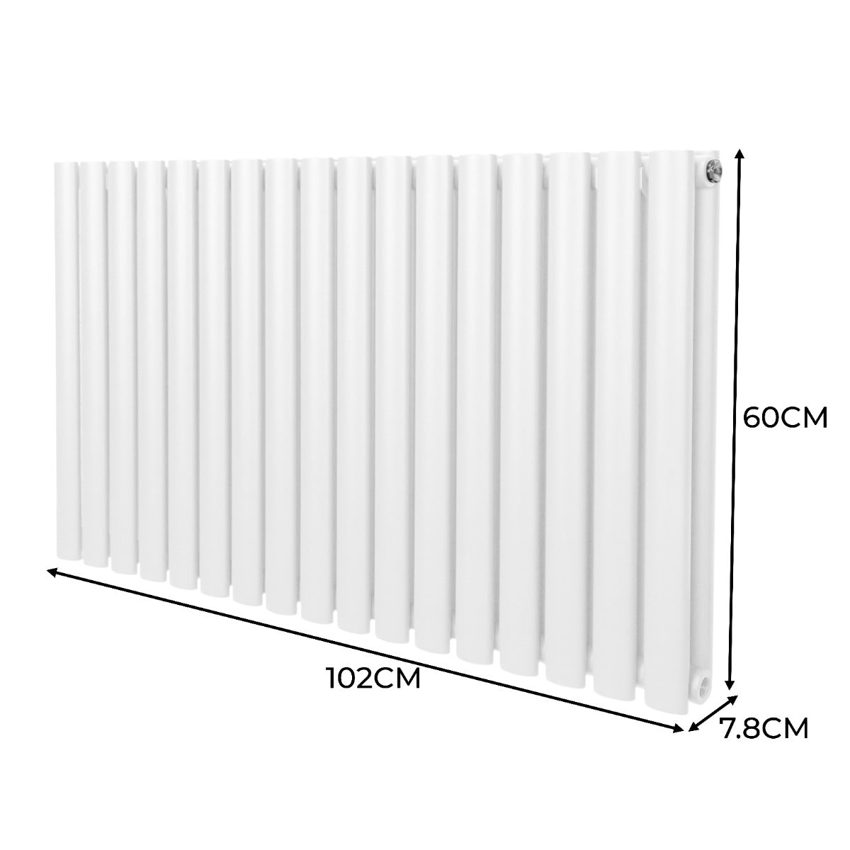 Oval Column Radiator 600mm x 1020mm White
