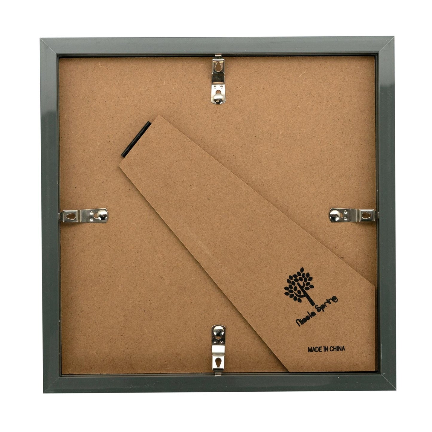 8" x 8" Grey 3D Box Photo Frame - with 4" x 4" Mount