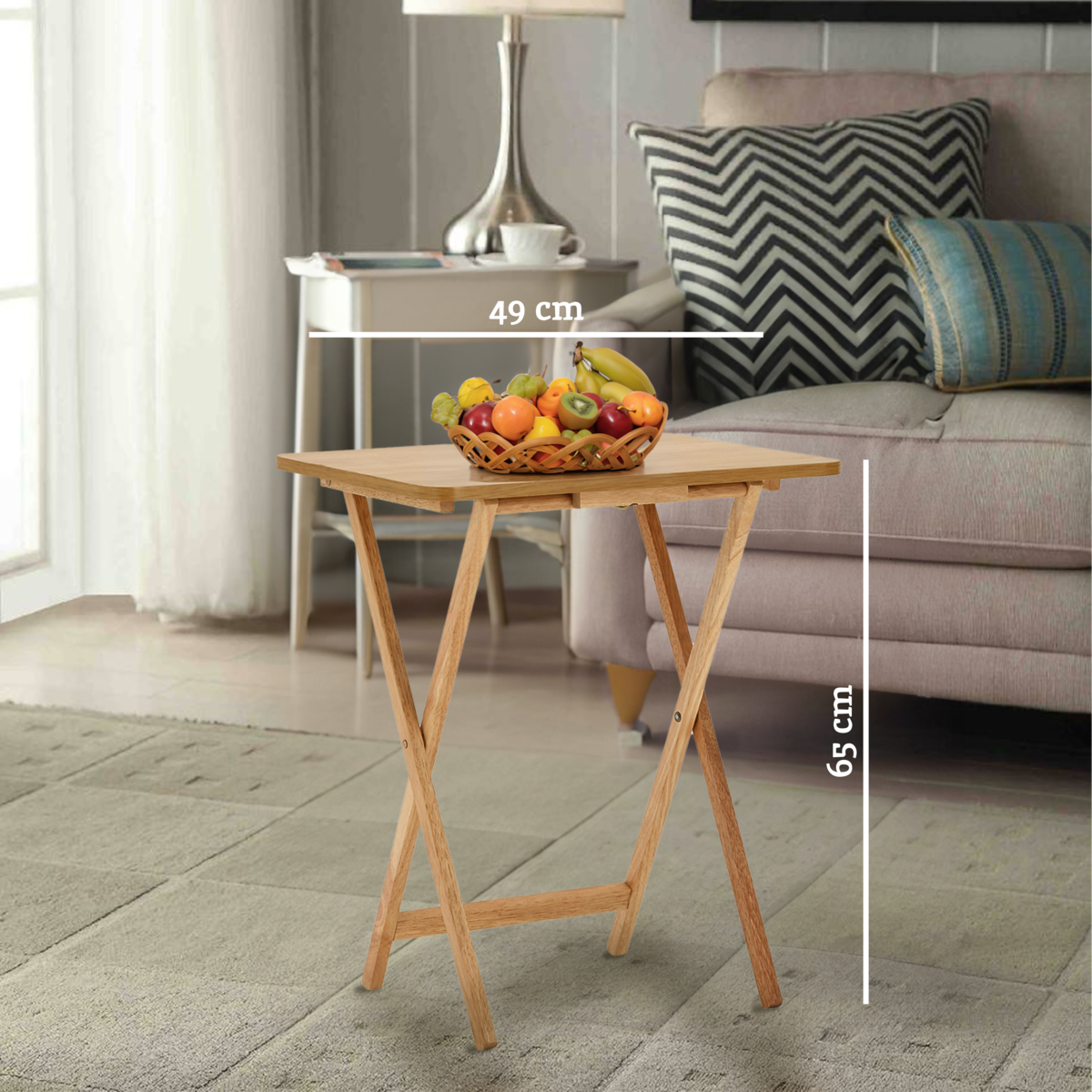 Heva Tropical Hevea Wood Folding Snack Table